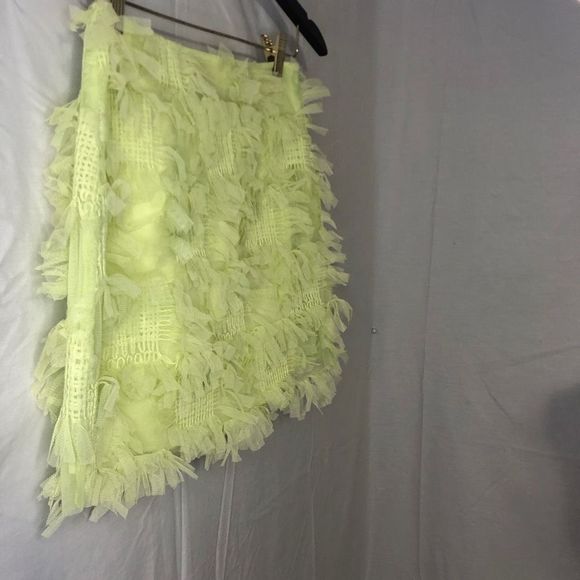 Asos Edition Women's Yellow Textured Mesh Mini Skirt Size 2 NWT - Picture 10 of 14